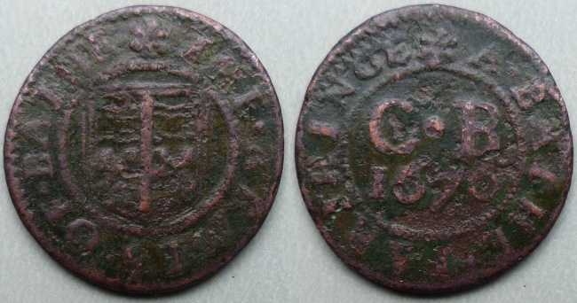Bath, city issue 1670 farthing N3950